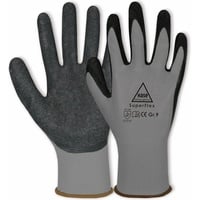 Hase Safety Gloves Hase Safety Gloves, Schutzhandschuhe, Latex-Arbeitshandschuhe Superflex, grey, 508610G, Latex, grau, Größe 10, Paar