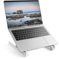 TECHNOSMART Laptop Ständer faltbar, höhenverstellbarer Laptoptisch für ergonomisches Arbeiten, für Bequeme Handhabung im Bett und auf dem Sofa, weiß, 29 x 23 x 16 cm