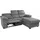 Atlantic Home Collection Ecksofa Conrad L-Form mit Relaxfunktion und Bettkasten 3-Sitzer Grau