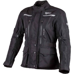 GMS-Moto Gear, Textiljacke wasserdicht Damen - Schwarz - 3XL