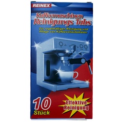 Reinex Reinigungs-Tabs, Zur regelmäßigen Reinigung und Pflege von Kaffeevollautomaten, 1 Packung = 10 Tabs