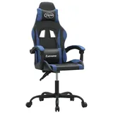 vidaXL Gaming-Stuhl Drehbar Schwarz und Blau Kunstleder