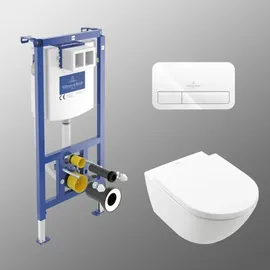 Villeroy & Boch Subway 3.0 WC-Set mit Vorwandelement und Betätigungsplatte
