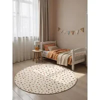 HANSE HOME Konfetti creme multifarben, H:10mm Ø:160cm, Polypropylen, Teppiche, Kinderteppich, Pflegeleicht, Weich, Kinderzimmer, Spielteppich, Spielunterlage