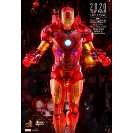 Hot Toys Figura Marvel Avengers VENGADORES Iron Man 2 MM 1-6 Iron Man Mark IV Version HOLOGRAFICA 2020 Toy FAIR EXCLUSIVO 30 C