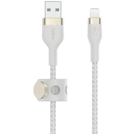 Belkin BoostCharge Pro Flex Lightning/USB-A 1m Weiß