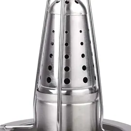 Relaxdays Hähnchenhalter 18 cm Edelstahl Silber