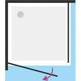 Bernstein Duschkabine Bernstein Eckdusche Nano 6mm Echtglas Ex416s Schwarz 80x80x195cm