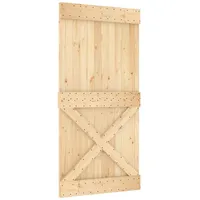 vidaXL Schiebetür Tür NARVIK Natur 100 x 210 cm Massivkiefer (1-St) beige