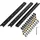 Relaxdays Gratleiste 3er Set 60 cm Gold/Schwarz