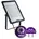 LED-Strahler Aluminium Glas grau