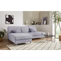 sit&more Ecksofa Clio L-Form, wahlweise mit Bettfunktion oder Vorziehsitz und Bettkasten, Federkern silberfarben