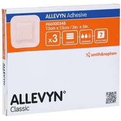 Allevyn Adhesive 7,5x7,5 cm haftende Wun 3 St