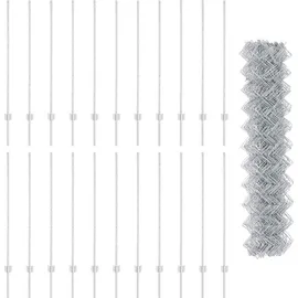 vidaXL Zaun mit Pfosten 1,2 x 25 m Silber/Stahl