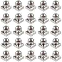 Baumarktplus 25x Pfostenkappe Edelstahl 101 mm Kugel Abdeckkappe Für Pfosten 10 x 10 cm