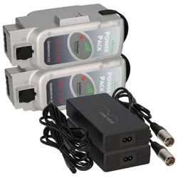 SET E-BIKE VISION Power Pack Ersatzakkus für Panasonic Deluxe-Antriebssystem 2x 36V 17Ah 612 Wh + 2x 4A Lader