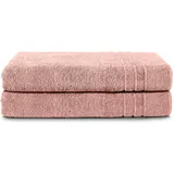 Komfortec 2er Saunatuch Set 70 x 200 cm rosa