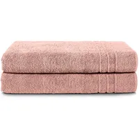 Komfortec 2er Saunatuch Set 70 x 200 cm rosa