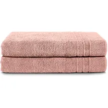 Komfortec 2er Saunatuch Set 70 x 200 cm rosa