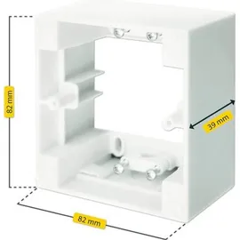 Schellenberg Aufputzrahmen 1-fach eckig Weiß