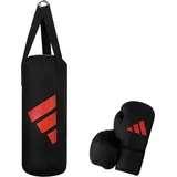 adidas Performance Boxsack Junior Box-Pack (Set, 2-tlg., mit Boxhandschuhen (6 oz) rot|schwarz