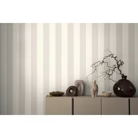 A.S. Création Streifentapete 10 m x 0,53 m 381012 Grau/Weiß