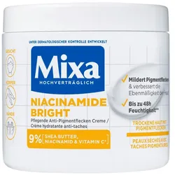 Mixa Niacinamide Bright Anti-Pigmentflecken Creme für trockene Haut Bodylotion 400 ml 