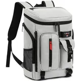 LuxusKollektion Kühltasche Kühlrucksack 30L Thermo Kühltasche Camping Wandern Grau grau