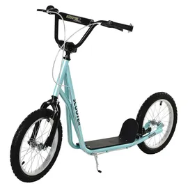 Homcom Kinderscooter mit Handbremse blau