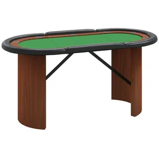 vidaXL Pokertisch 10 Spieler Grün 160x80x75 cm