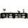 modfu TV-Lowboard 170x44x38 cm Schwarz/Gold Spanplatte