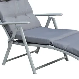 Outsunny Sonnenliege 137 x 63,5 x 101 cm Grau