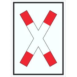 Schild Andreaskreuz A2 (420x594mm)