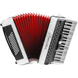 Rowadtim Akkordeon, 34 Tasten 60 Bass, Professionelles Instrument, Weiß