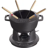 Staub Fondue Set Schwarz