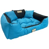 AIO Tierbett, KingDog Hunde- und Katzenbett XXL Außenmaße: 130x105 cm blau