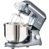 kitchen in the box Küchenmaschine, 7,5 L Knetmaschine 1400 W, 6 Geschwindigkeits Teigmaschine mit Rührhaken, Knethaken, Schneebesen,