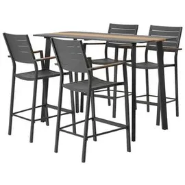 Dehner Barstuhl Montpellier 56,5 x 55,5 x 113 cm Dunkelgrau/Braun