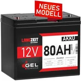 Gel Akku 12V 80Ah Blei Akku Solarbatterie Elektromobil Rollstuhl 75Ah 77Ah 85Ah