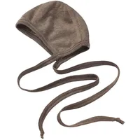 Engel Natur, Merino/Seide Babyhäubchen GOTS 62/68 walnuss