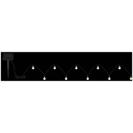 GLOBO Solar-Lichterkette Kunststoff 1,8 cm Schwarz Matt