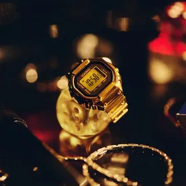 Casio Ring Uhr Digital Edelstahl 0 mm CRW-001G-9ER