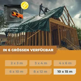 Bio Green Abdeckplane RAINEXO, 150 g/m2, 10x15 m, grün/blau