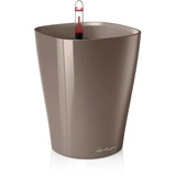 LECHUZA Deltini Komplettset 15 x 15 x 19 cm taupe  hochglanz