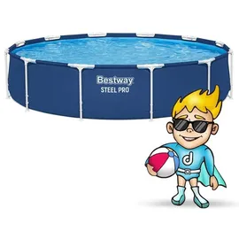 BESTWAY Frame Pool 366 x 76 cm inkl. Filterpumpe