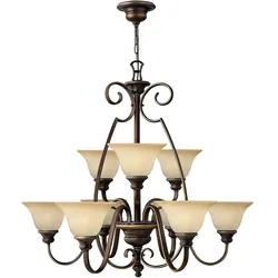 Kronleuchter Cello 9 Lichter - Antike Bronze