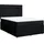 vidaXL Boxspringbett mit Matratze Schwarz 140x200 cm Stoff