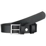 Ladeheid Kindergürtel Leder 2,5 cm Breit Schwarz 70