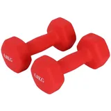 Endless Hantel-Set Neoprene Dumbbells, (IN BOX : 1 Paar Neopren Hanteln nur, Non-Slip, Multifunctional Dumbells), Neopren beschichtete feste Hantel rot