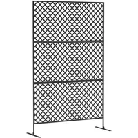 Outsunny Raumteiler 3-teilig 122 x 198 cm Freistehend Paravent